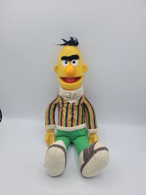 1983 Applause Sesame Street Bert 15in Plush Plastic Head